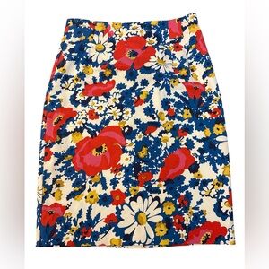Boden Richmond Multi Bloom Floral Pencil Skirt
